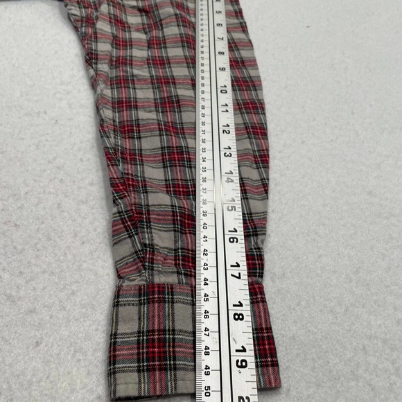Gap Kids Size XXL Boys Flannel Button Up Shirt Red Gray Plaid Long Sleeve - Picture 11 of 11